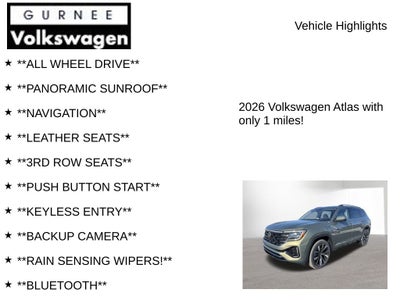 2026 Volkswagen Atlas 2.0T SEL Premium R-Line