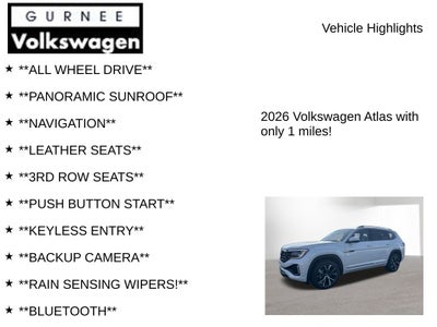 2026 Volkswagen Atlas 2.0T SEL Premium R-Line