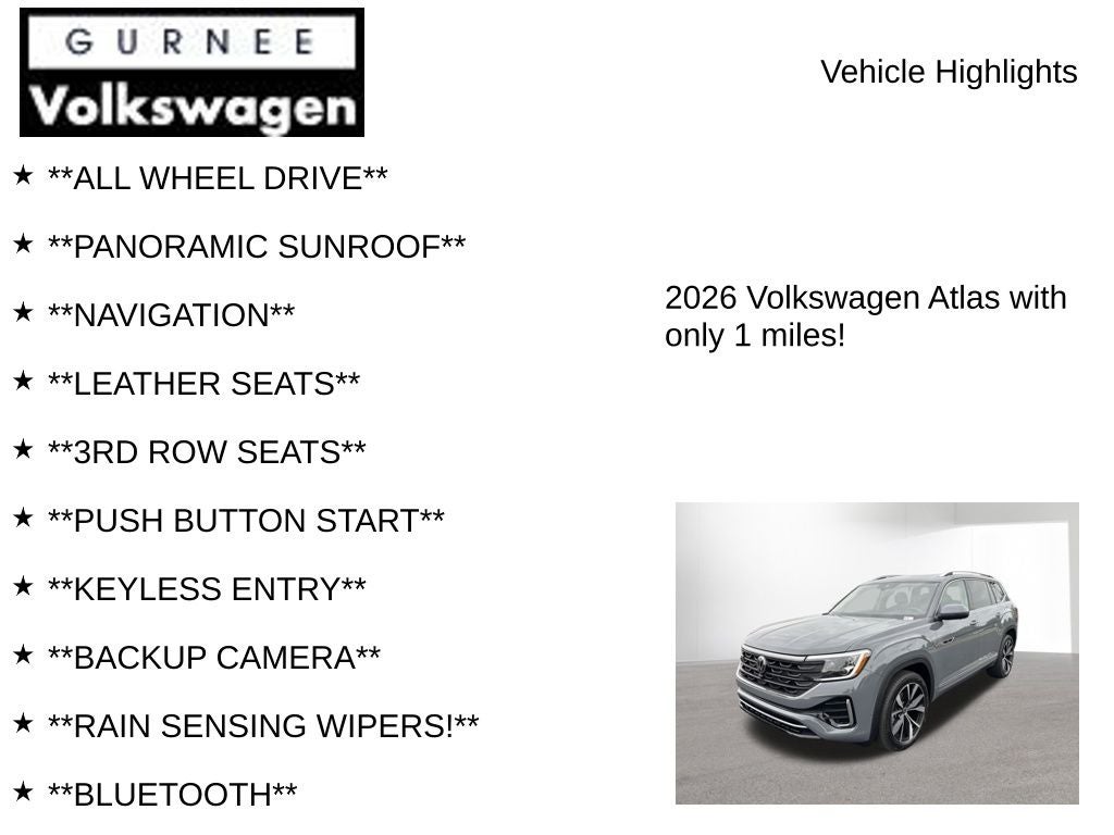 2026 Volkswagen Atlas SEL Premium R-Line - Photo 7