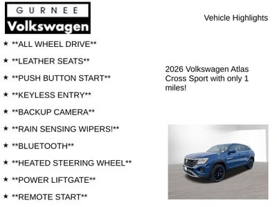 2026 Volkswagen Atlas Cross Sport 2.0T SE W/TECHNOLOGY