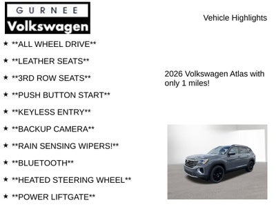 2026 Volkswagen Atlas 2.0T SE W/TECHNOLOGY