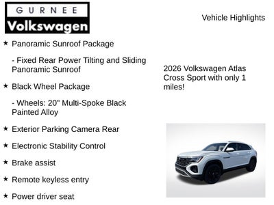 2026 Volkswagen Atlas Cross Sport 2.0T SE W/TECHNOLOGY
