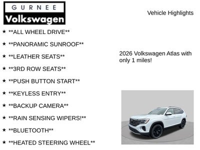 2026 Volkswagen Atlas 2.0T SE W/TECHNOLOGY