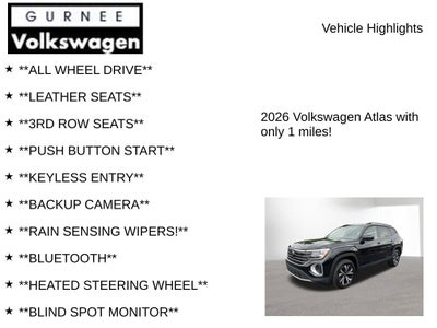 2026 Volkswagen Atlas 2.0T SE