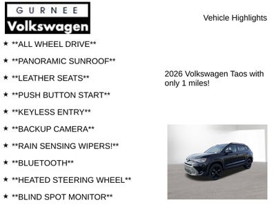 2026 Volkswagen Taos 1.5T SE Black