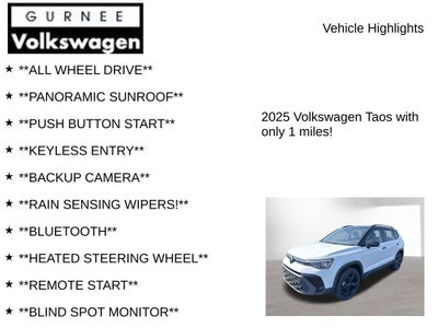 2025 Volkswagen Taos 1.5T SE Black