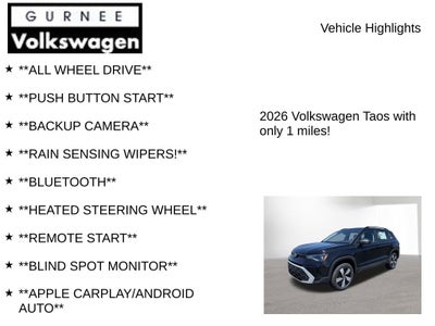 2026 Volkswagen Taos 1.5T S