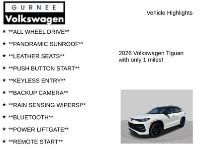 2026 Volkswagen Tiguan 2.0T SE R-Line Black