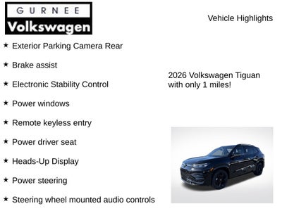 2026 Volkswagen Tiguan SE R-Line Black