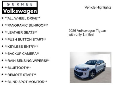 2026 Volkswagen Tiguan 2.0T SE