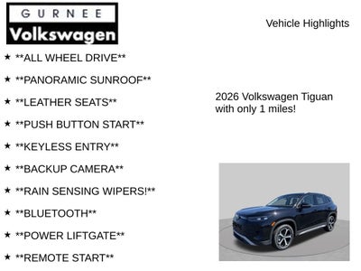 2026 Volkswagen Tiguan 2.0T SE