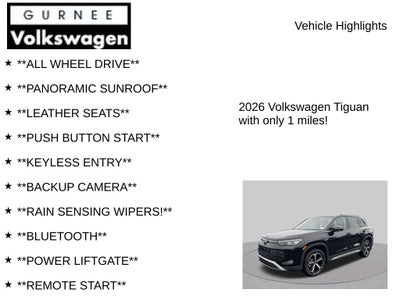 2026 Volkswagen Tiguan 2.0T SE