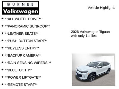 2026 Volkswagen Tiguan 2.0T SE