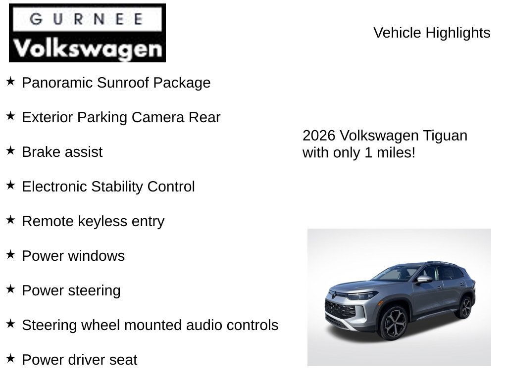 2026 Volkswagen Tiguan SE