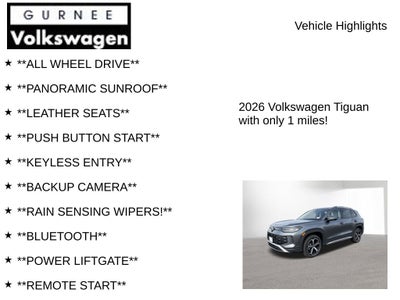 2026 Volkswagen Tiguan 2.0T SE