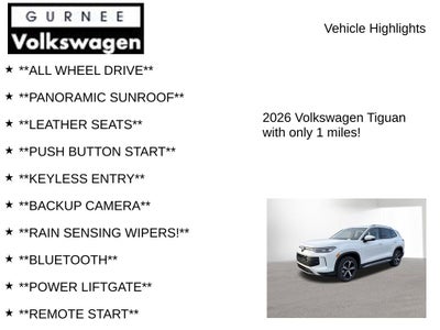 2026 Volkswagen Tiguan 2.0T SE