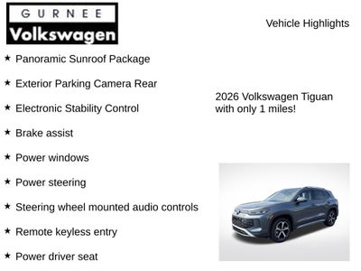 2026 Volkswagen Tiguan 2.0T SE