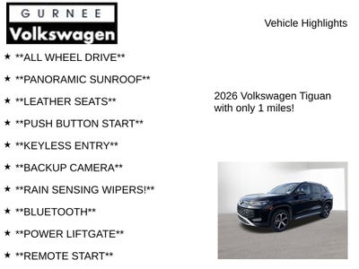 2026 Volkswagen Tiguan 2.0T SE