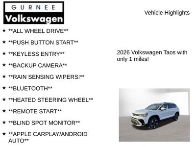 2026 Volkswagen Taos 1.5T SE