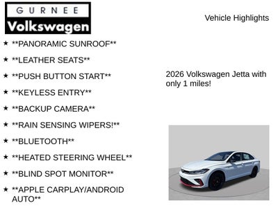 2026 Volkswagen Jetta GLI 2.0T Autobahn