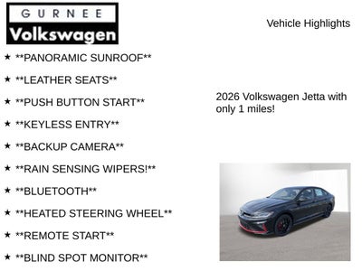 2026 Volkswagen Jetta GLI 2.0T Autobahn