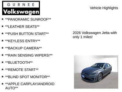 2026 Volkswagen Jetta 1.5T SE
