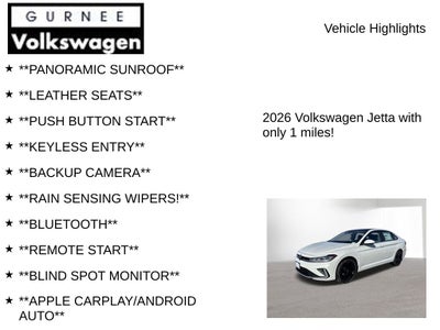 2026 Volkswagen Jetta 1.5T SE