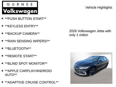 2026 Volkswagen Jetta 1.5T SE