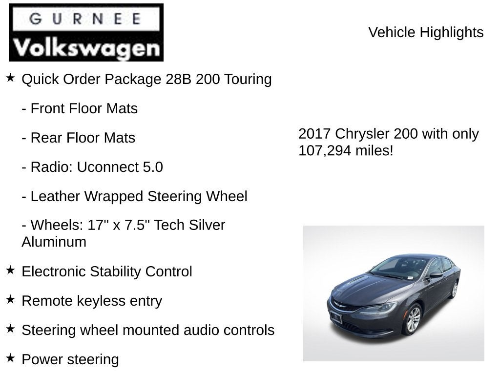 2017 Chrysler 200 LX