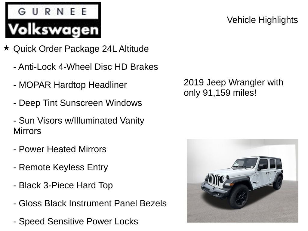 2019 Jeep Wrangler Unlimited Sport Altitude