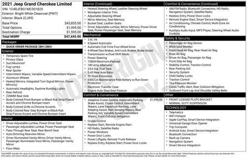 2021 Jeep Grand Cherokee Limited