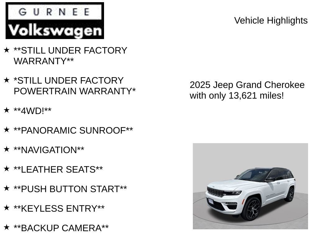 2025 Jeep Grand Cherokee Summit Reserve Reserve