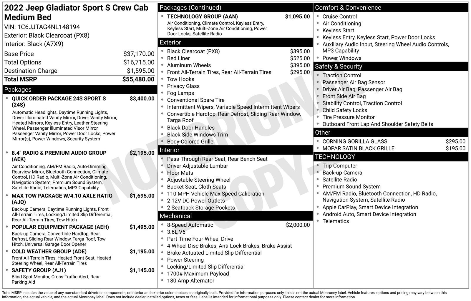 2022 Jeep Gladiator Sport Mojave