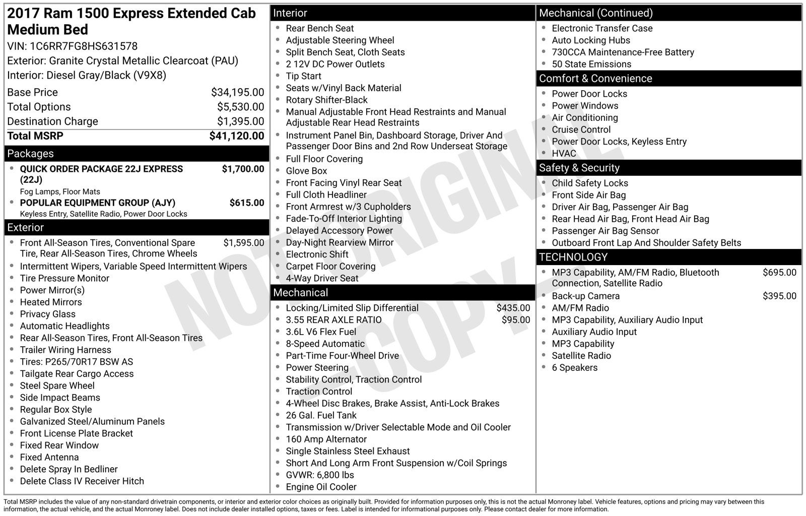 2017 RAM 1500 Express