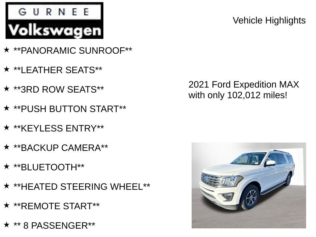 2021 Ford Expedition Max XLT 202A