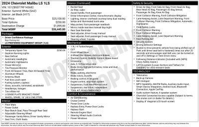 2024 Chevrolet Malibu LS 1LS