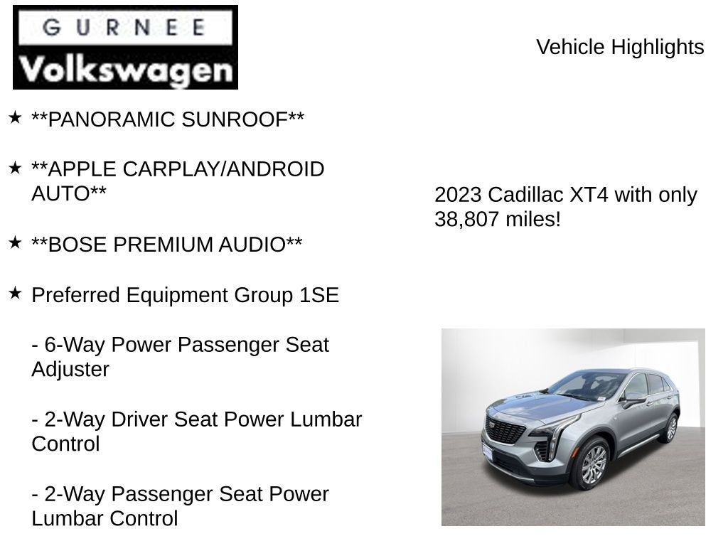 2023 Cadillac XT4 Premium Luxury