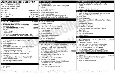 2023 Cadillac Escalade V-Series Onyx Package/Super Cruise