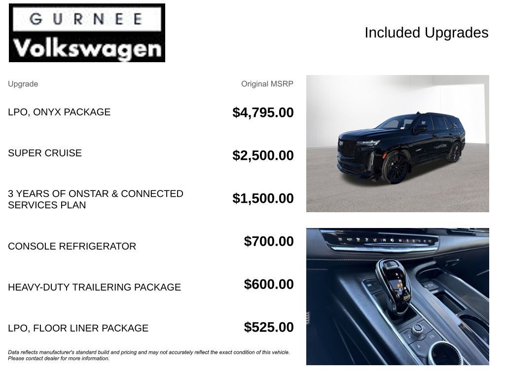 2023 Cadillac Escalade V-Series Onyx Package/Super Cruise