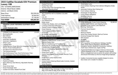 2022 Cadillac Escalade ESV Premium