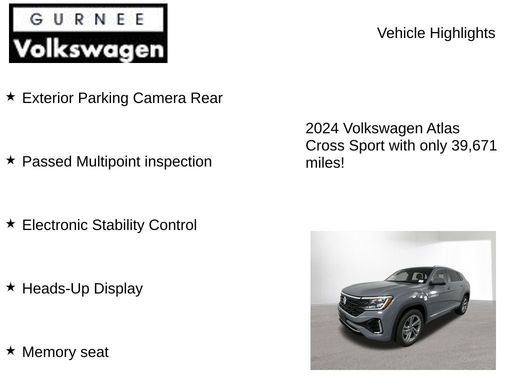 2024 Volkswagen Atlas Cross Sport 2.0T SEL R-Line