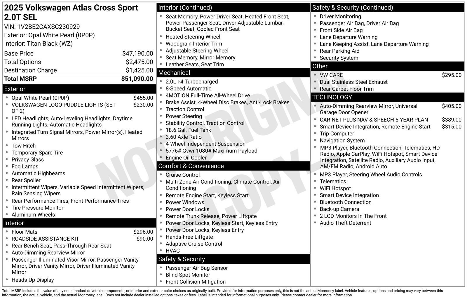 2025 Volkswagen Atlas Cross Sport 2.0T SEL