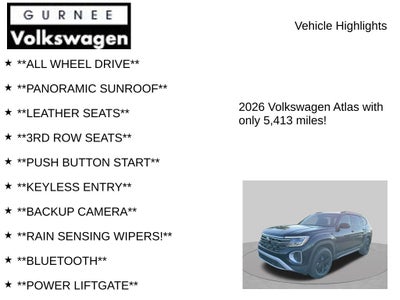 2026 Volkswagen Atlas 2.0T Peak Edition