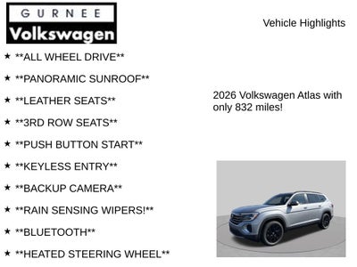 2026 Volkswagen Atlas 2.0T SE w/Technology