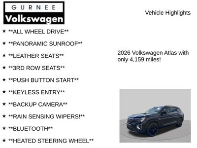 2026 Volkswagen Atlas 2.0T SE w/Technology