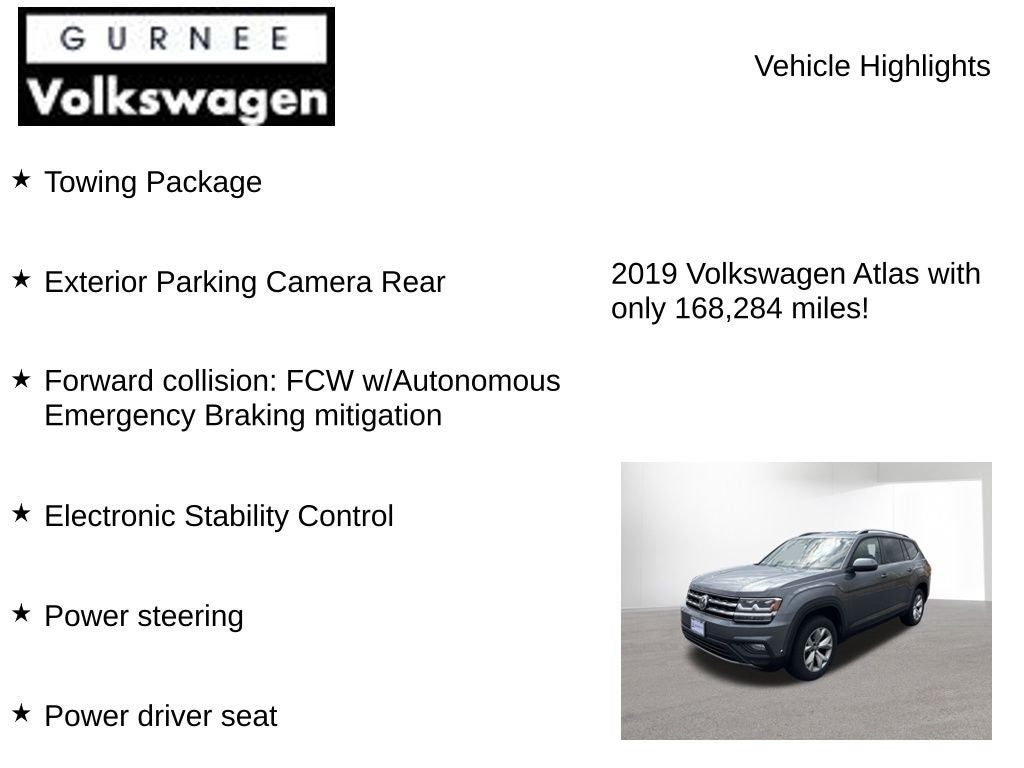 2019 Volkswagen Atlas 3.6L V6 SE 4Motion