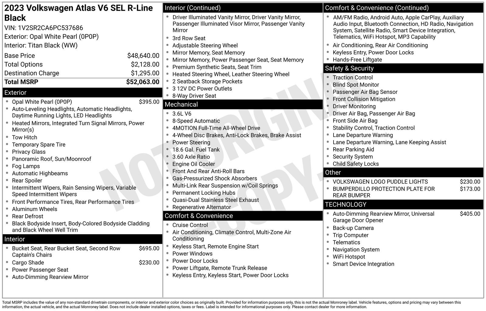 2023 Volkswagen Atlas 3.6L V6 SEL R-Line