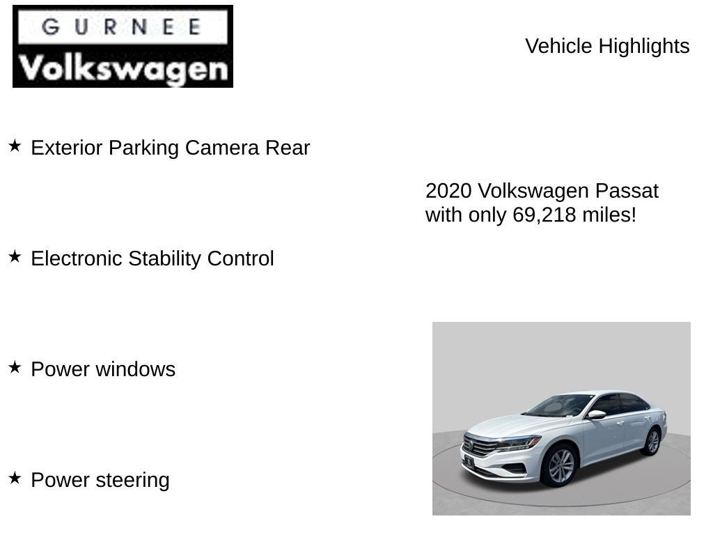 2020 Volkswagen Passat 2.0T SE