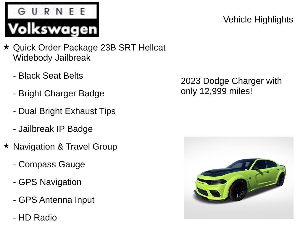 2023 Dodge Charger SRT Hellcat Widebody