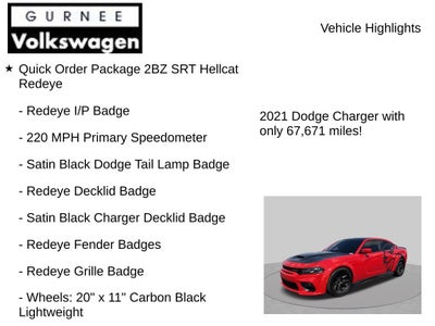 2021 Dodge Charger SRT Hellcat Redeye Widebody